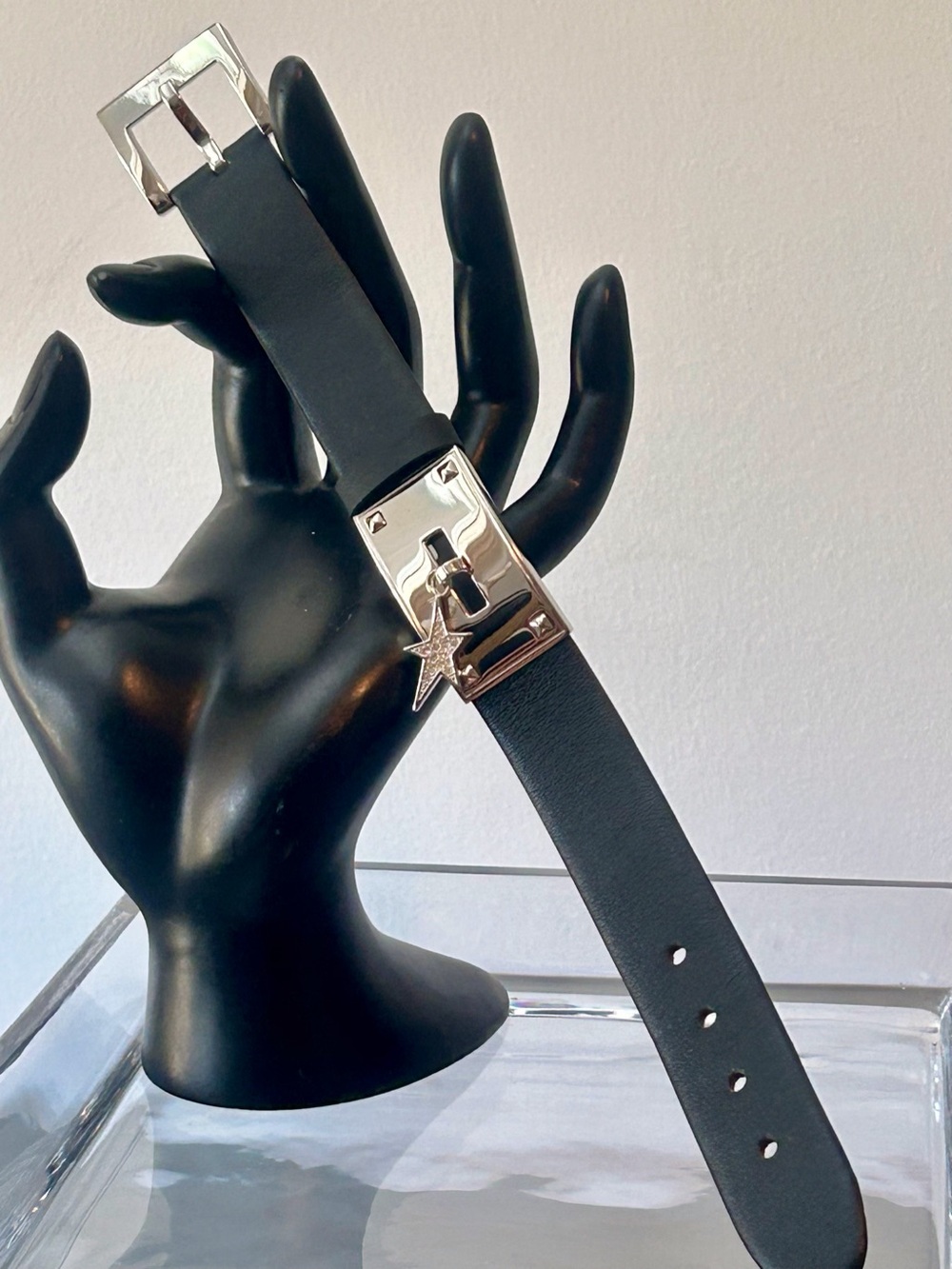 Thierry Mugler Leather Stainless Steel Bracelet New